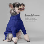 cyeollo 4XL Dog Sweater,Pullover Turtleneck for Large Dogs, Classic Knitwear Fall Winter Cold Weather Pet Clothes Warm Pet Apparel Large Big Dog Sweaters Male, Royal Blue XXXXL