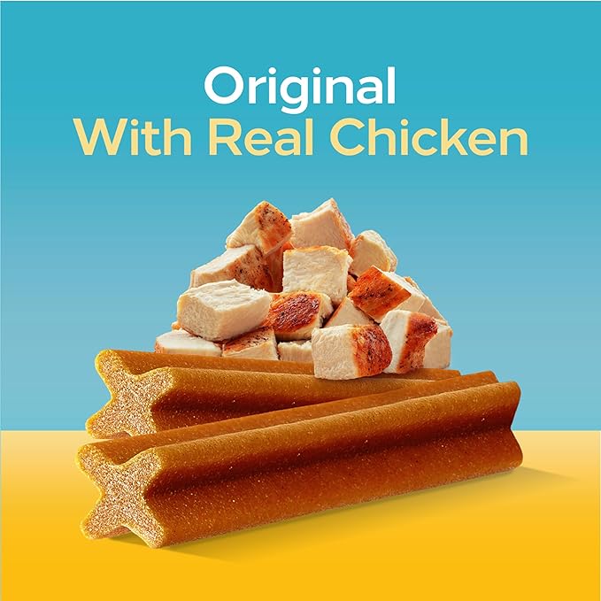Pedigree Dentastix Small and Toy Breed Dog Treats, Original with Real Chicken, 1.63 lb. Bag (108 Treats)