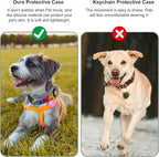 DDJ for Tile Life360 Sticker (2024) Tracker Cat Collar Case, 2-Pack Silicone Anti-Lost Protective Cover Tile Tracker Holder for Dog & Pet Collars, Durable, Easy Installation, Lightweight, Neon Pink