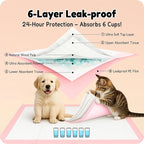 MoMoCo Puppy Pads, 23"x23"-100 Count Dog Pee Pads, Super Absorbent Extra Large Disposable Dogs Training Pads , Leak-Proof, Quick-Drying Dogs Potty Pads for Doggies Puppies