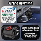 Pet Carrier with Wheels | United Delta American Frontier Airline Approved | Two Expandable Sides, Storage Pockets Adjustable Leash | Rolling Dog and Cat Carrier TSA Compliant (Dark Grey 17x11x11)
