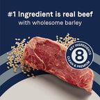 CANIDAE Pure Limited Ingredient Premium Adult Dry Dog Food, Real Beef & Barley Recipe, 4 lbs, with Wholesome Grains
