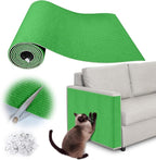 Cat Scratch Furniture Protector - 118" x 15.8" Trimmable Self-Adhesive Cats Claws Scratch Pads, DIY Cat Climbing Couch Protector for Scratch Post Cat Tree Replacement Indoor (Green)