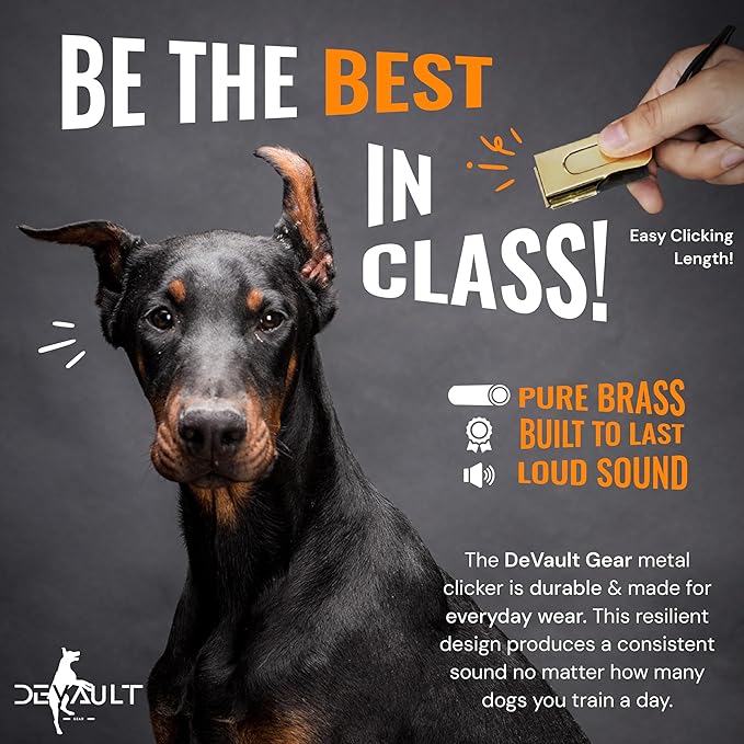 3-Pack Dog Clicker (Silver, Gold, Black) - Clickers for Pet Training – Easy-to-Carry Dog Training & Behavior Aids - Teach Your Dog Tricks or Reward His Behavior