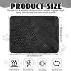 4 Pcs Self Heating Cat Pad Self Warming Cat Bed Dog Heating Pad Washable Thermal Pet Mat for Indoor Outdoor Pet 16 x 20 Inch Removable Non Slip(Black)