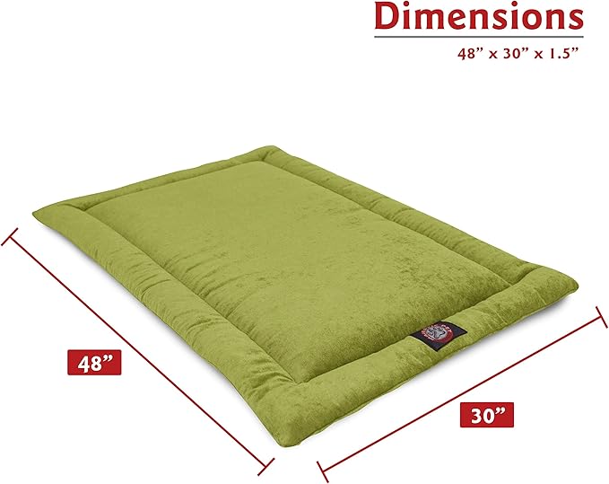 Majestic Pet Orthopedic Memory Foam Dog Crate Mat - Plush Pet Bed Pad for Crates & Kennels | USA Crafted | 48"x30" Villa Apple