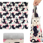 35.4“ Cat Wrap for Cutting Nails Self-Adherent Fabric Cat Wrap for Grooming Cat Restraint for Nail Clipping Anti-Escape Cat Calming Wrap Within 22lbs