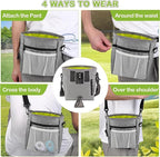 JIURUN Dog Treat Pouch for Pet Training - Dog Treat Bag (Grey) - Dog Training Kit, Dog Clicker for Training, Silicone Treat Bag, 2-in-1 Whistle Clicker, Collapsible Dog Bowl, 2 Dog Poop Bag