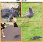 AMAGOOD 6 FT Cat Leashes, Strong Traditional Style Leash with Easy to Use Collar Hook,Cat Lead Great for Cats (3/8 in x 6 ft(Pack of 1), Purple)