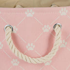 Bone Dry Pet Storage Paw and Bone, Trellis Collection, Small Rectangle, 14x8x9, Pink