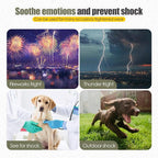 Dog Anxiety Vest,Pet Calming Hoodie Breathable Dog Anti-Anxiety Jacket for Thunder Fireworks and Separation,Green S