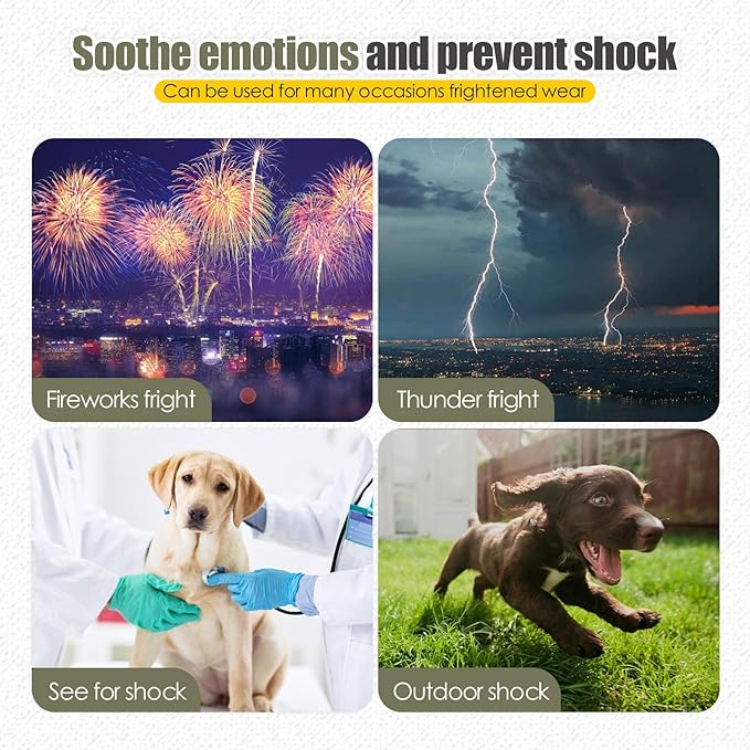 Dog Anxiety Vest,Pet Calming Hoodie Breathable Dog Anti-Anxiety Jacket for Thunder Fireworks and Separation,Green XL