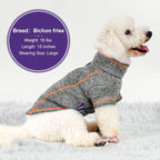 cyeollo Dog Sweater Coat Fleece Jacket Dog Clothes Reflective Zip Up Jackets with Dual D Ring Warm Winter Coat for Small Dogs, Grey Medium