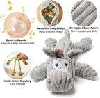 Dog Toy, Unstuffed Plush Toy for Large Breed, Cute Squeaky Dog Toys with Crinkle Paper, Big Puppy Chew Toys for Small, Middle, Large Breed