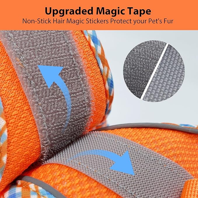 AIITLE Tiny Dog Harness - Lightweight Mesh Step-in Vest for Puppy, Reflective & Escape-Proof Design with High-Stick Magic Tape - Indoor/Outdoor Use for Chihuahua, Maltese, Shih Tzu(Orange, XXXS)