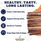 Amazing Dog Treats - Bully Sticks for Small Dogs (12 Inch Small- 50 Count) - Premium Thin Junior Bully Sticks for Dogs