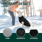 Kuoser Medium Dog Coat | All-Breed Thermal Wear with Windproof Layer | Reflective Tabs Enhance Visibility in Snow, Snap Buckles Simplify Dressing, Black L