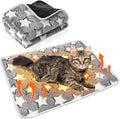 2 Pack Self Warming Cat Bed Self Heating Dog Pad Cat Warming Pad Thermal Pet Mat Washable Reflect Body Heat Removable Cover for Indoor Kittens Puppies Feral Pet(Large Star,16 x 20 Inch)
