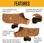 Carhartt Firm Duck Dog Chore Coat, Insulated Weather Resistant Jacket for Cold and Windy Conditions, Deep Wine, Medium