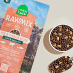 Open Farm, RawMix Grain-Free Dry Dog Food, Protein-Packed Kibble Coated in Bone Broth with Freeze Dried Raw Chunks, Pollock Beef & Salmon, Tide & Terrain Recipe, 3.5lb Bag