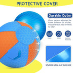 Herding Ball for Dogs and Horses - 18" Jolly Ball for Dogs, Agility Training Equipment, Herding for Australian/German Shepherd, Improved Bite-Resistant, Reinforced Sewing Dog Toys - Blue&Orange (NEW)