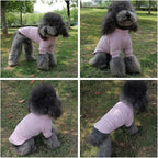 Lovelonglong Ribbed Dog T-Shirt Cotton Knitted Dog Sweaters for All Season Pet T-Shirts for Large Medium Small Dogs Light Pink 2XL