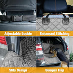 PETICON SUV Cargo Liner for Dogs, Waterproof Pet Cargo Cover Dog Seat Mat for SUVs Sedans Vans with Bumper Flap Protector, Non-Slip, Large Size Universal Fit, Gray