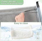 Sunhoo Cat Window Perch Hammock Sturdy Windowsill Bed Seat for Large Cats No Drilling No Suction Adjustable Kitty Shelf with Washable Cover Easy Assembly Holds up to 40 lbs 22.05 * 15 in (White, S)