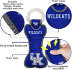 Pets First NCAA Kentucky Wildcats Dental Dog TUG Toy with Squeaker. Tough PET Toy for Healthy Fun, Teething & Cleaning Pets Teeth & Gum