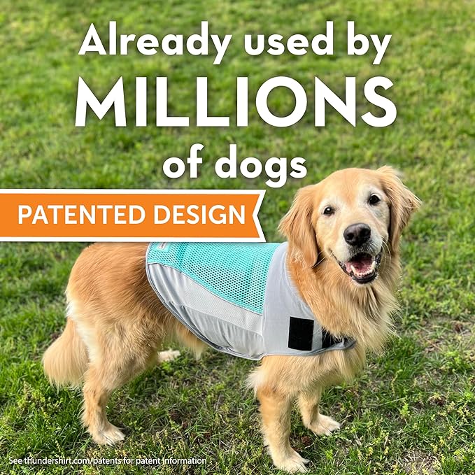 ThunderShirt Breeze for Dogs, Large, Aqua, Extra Breathable Mesh Fabric, Dog Anxiety Relief Vest for Every Day Stress & Calming During Thunder Storms and Fireworks