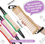 Kacctyen 4 Pcs Dog Tug Toys, Jute Pillow Pull Toy with 2 Strong Handles Tug of War Interactive Play Puppy Training Equipment for Medium to Large Dogs, 4 Colors(Stylish Color)