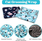 27.6" Cat Grooming Wrap, Cat Wrap for Cutting Nails, Anti-Scratch, Anti-Escape Calming Packaging, Cat Swaddle Wrap, X-Large