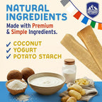 Himalayan Dog Chew Yogurt Sticks, Yogurt, Dog Treats with Prebiotics, Probiotics & Protein, Digestive Support, Lactose & Gluten Free, Natural Dog Treat for All Breeds, Made in America, 4pk