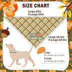 SCENEREAL Fall Dog Bandanas 2 Pack, Puppy Thanksgiving Orange Squirrel Triangle Bibs Handkerchief, Reversible Holiday Dog Bandana for Boy and Girl, Premium Pet Scarf for Small Medium Large Dogs XL