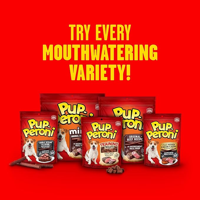 Pup-Peroni Dog Treats, Lean Beef Flavor, 38 Ounce, Made with Real Beef, 90% Fat Free