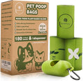 Dog & Cat Compostable Poop Bags (180 Counts w/Dispenser) - Plant Based, Enhanced Leak-Resistant, Odor-Resistant & Durable – Unscented,Sustainable Cleanup Solution –10% to Animal Rescue