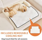 HAOMAIJIA Dog Couch Bed for Large Dogs, Non Slip Pet Couch Covers for Sofa Thick Soft Washable Dog Couch Cover Protector All Seasons Universal Dogs and Cats Bed Mat (Off White, Large)