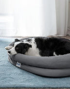 Orthopedic Dog Bed for Small Medium Size Dogs, Pet Sofa Bed with Egg Crate Foam, 4-Sided Bolster, Reversible Mattress, Removable Washable Cover & Anti-Slip Bottom, Dark Gray