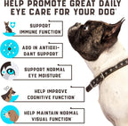 Eye Vitamins for Dogs - Dog Vision Supplement for Tear Stains, Dog Eye Care, Immune Support - Vitamin С, Carrot, Fish Oil, Lutein - 180 Soft Chews with Duck Flavor - for All Breeds and Ages