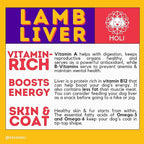 HOLI Lamb Liver Dog Food Topper - Single Ingredient, Human-Grade - Freeze Dried Dog Food Toppers and Flavor Enhancer for Picky Dogs – Grain Free – 100% All Natural - 8oz