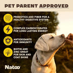 NATOO Dog Treats for Small Dogs & Puppies, Crunchy Biscuits Oats Banana and Honey, Natural Dog Treats, Rich in Omega 6, Prebiotics and Fiber, Antioxidants for Immunity (8oz)
