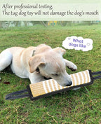 Clysoru Tug Toy for Dogs Squeaky Toy with 2 Strong Handles Lasting Training Equipment Puppy to Large Dog Interactive Toys of War Pull Indestructible Rope Pet Crinkle Teething (Black)