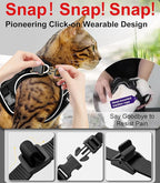 Cat Harness and Leash for Walking Escape Proof Soft Adjustable Cat Leash Breathable Comfortable Vest Easy to Wear Kitten Harness for Outdoor Travel Black S
