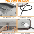 Bestio 34 × 21 in Large Dog Heating pad,Upgraded Smart Thermostat Switch Heated Dog Bed with Normally ON Function (1-24 Hours) - Paw