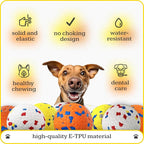 Foam Fetch Dog Balls 3 inch, for Large and Medium Breeds, Durable Toy for Chewers (Color Mix, 7 Pack)