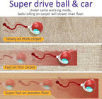 Tiny Fetch Dog Toy - Interactive Dog Toys, 360°Smart Automatic Rolling Electric Dogs Ball Toy with Birdsong, Automatic Obstacle Avoidance, Rechargeable, Boredom Relief for Dogs & Cats (Red*1 PC)