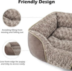 INVENHO Small Dog Bed Rectangle Washable Orthopedic Soft Calming Sleeping Durable Pet Cuddler with Anti-Slip Bottom