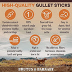 BRUTUS & BARNABY 12 Cow Ears + 15 Gullet Treats, All Natural Whole Dog Treats