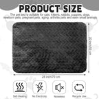 4 Pack Self Heating Cat Pad 16 x 20 Inch Self Warming Cat Bed Non Slip Warm Dog Pad Mat Washable Pet Kennel Crate Bed Mat for Indoor Outdoor Pets(Black,20 x 28 Inch)