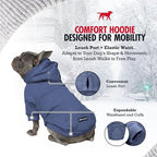 Tuff Pupper Dog Hoodie | Premium Quality 100% Organic Cotton | Ultra Soft Interior for Superior Comfort | Elastic Cuffs & Drawstring for Warmth | Stretch Fit Suitable for All Breeds (Blue, XXL)